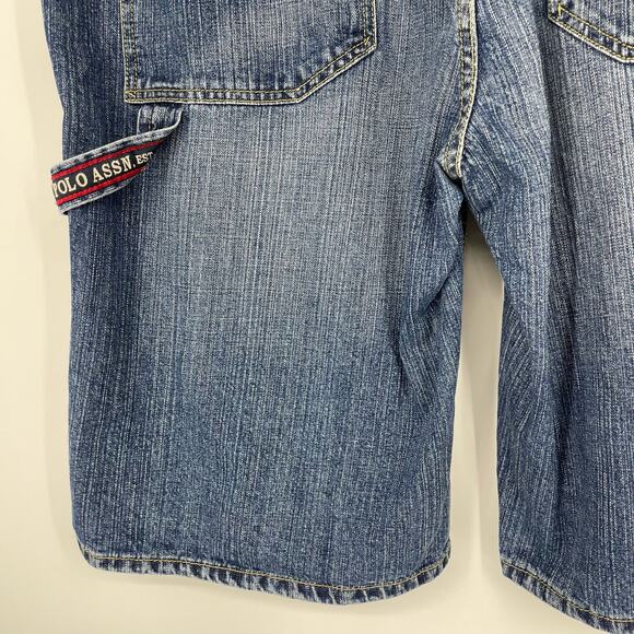 U.S. Polo Association Men's Carpenter Denim Shorts Sz 42 Long Hiking Camping - Picture 6 of 16